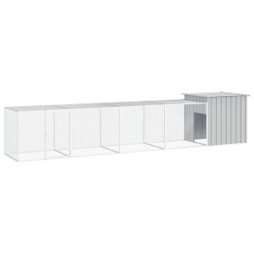Chicken Cage Gray 196.9"x35.8"x39.4" Galvanized Steel