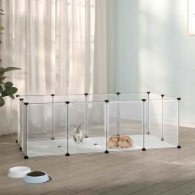 Small Animal Cage Transparent 56.7"x29.1"x18.3" PP and Steel