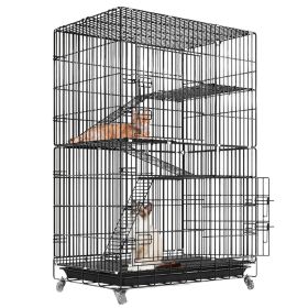 4 Tiers Ferret Cage Rolling Metal Playpen Enclosures