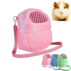Small Pet Carrier Rabbit Cage Hamster Chinchilla Travel Warm Bags Cages Guinea Pig Carry Pouch Bag Breathable (Color: Green, size: M)