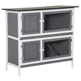Pet cage /Wood Rabbit Hutch (Color: as picture)